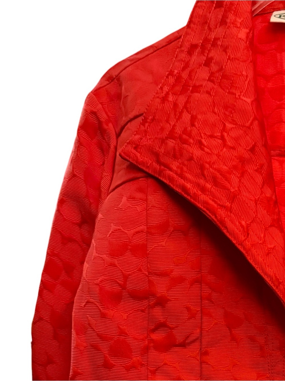 Patchington Red Textured Jacquard S Jacket Blazer Coastal Grandmother - Picture 4 of 7